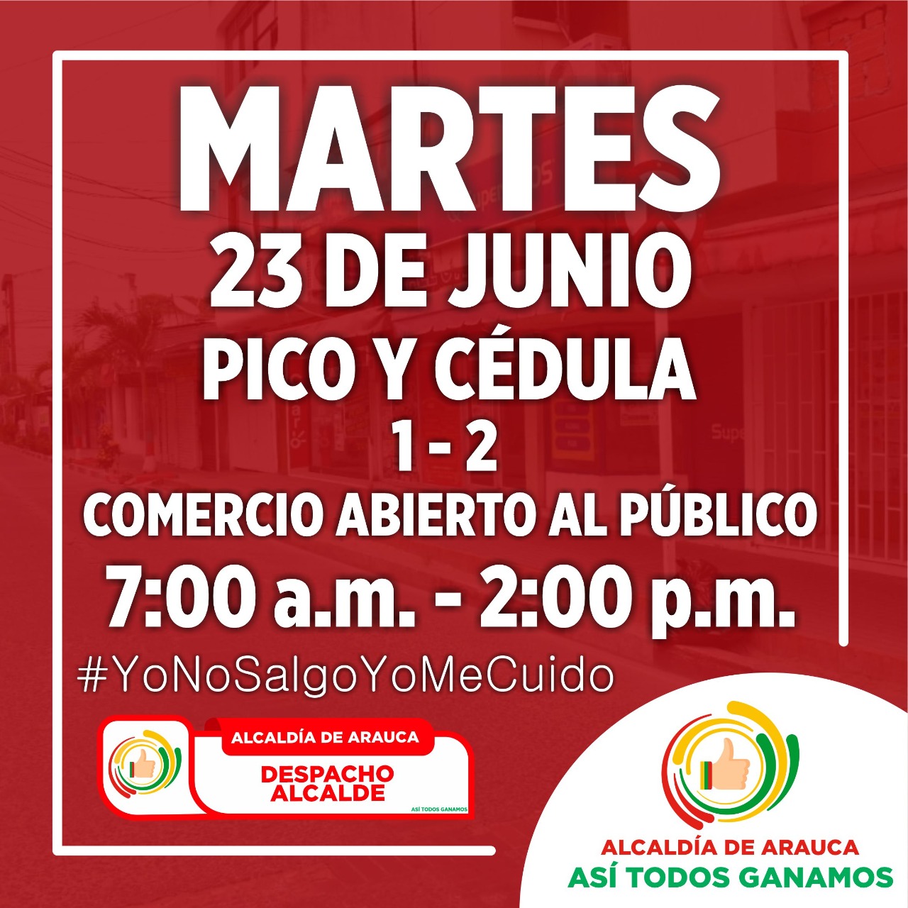 Alcalde de Arauca mantendrá medidas de pico y cédula para este martes