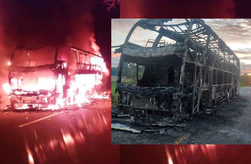 Sujetos armados queman un bus en Arauca y hostigan estación de policía de Fortul