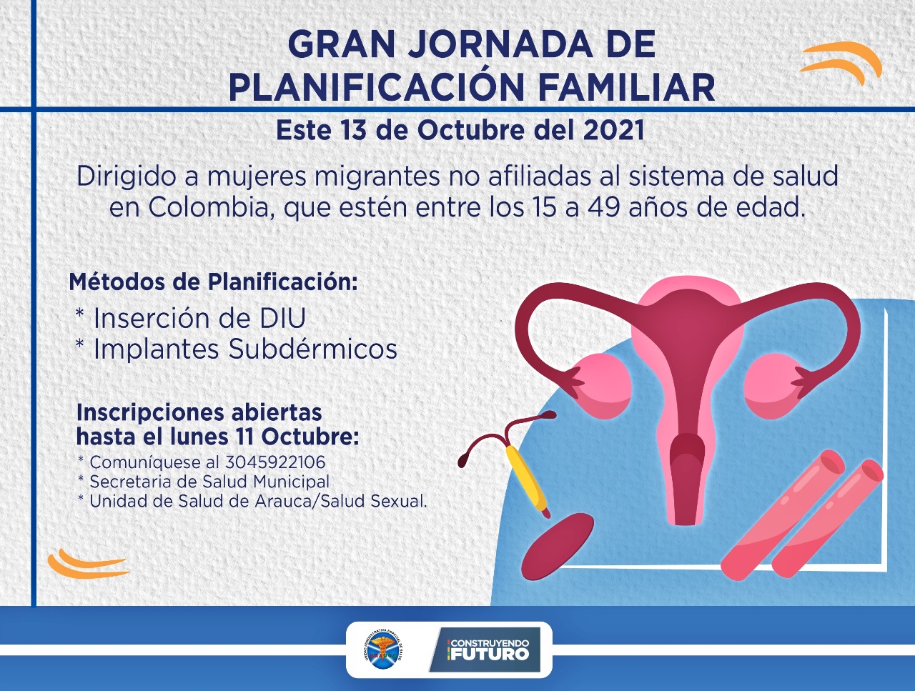 Unidad de Salud de Arauca realizará jornada de planificación familiar a mujeres adolescentes y jóvenes migrantes