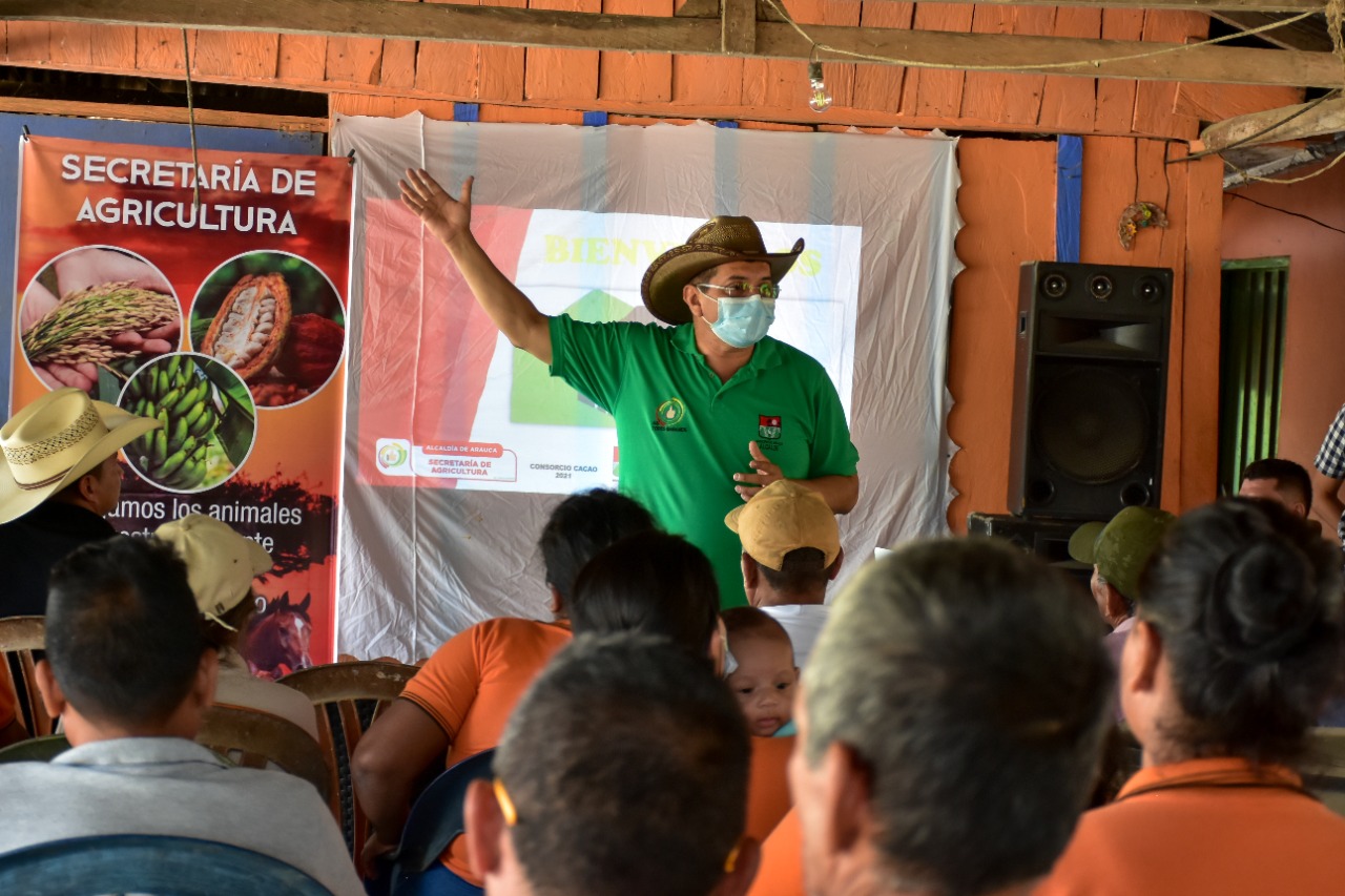 Alcaldía de Arauca presentó proyecto del Centro de Acopio Cacaotero para el corregimiento Todos los Santos.