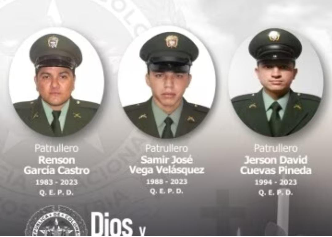 Estos son los tres policías asesinados en Norte de Santander: todos estaban en indefensión