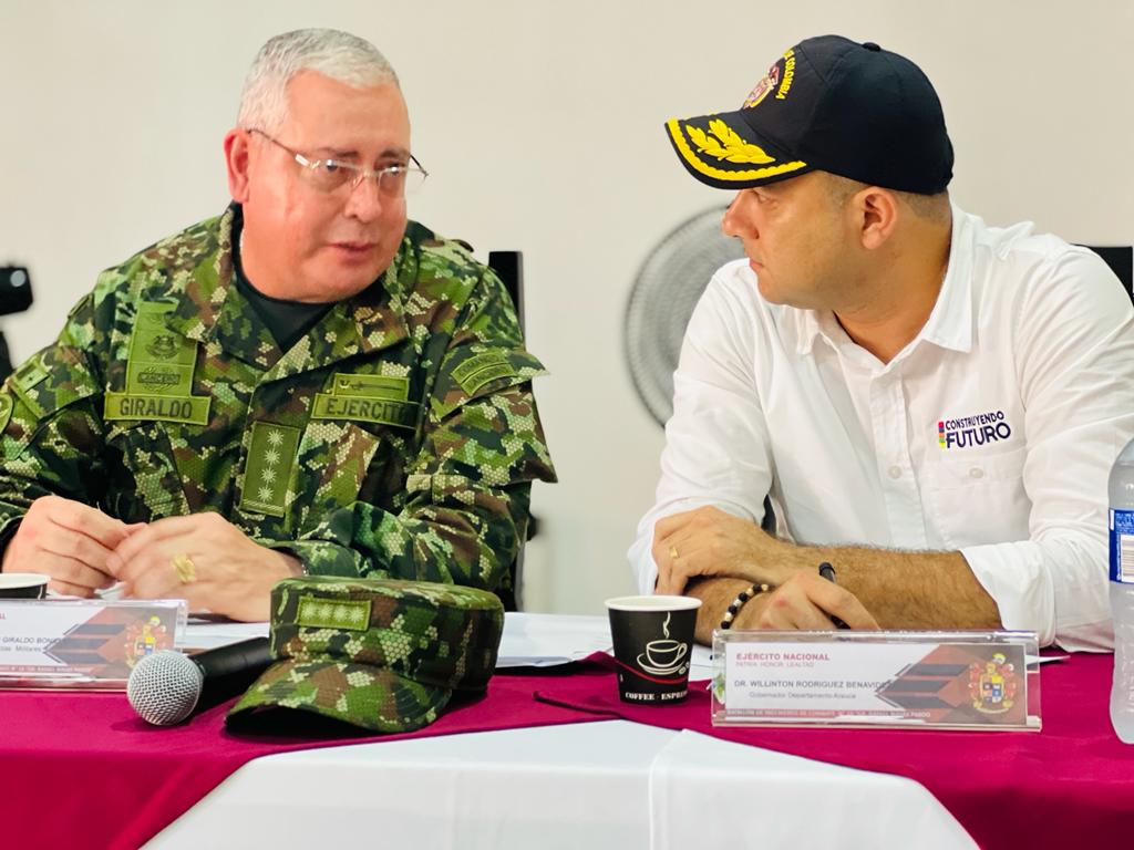 Comandante de las Fuerzas Militares lidera consejo de seguridad en Arauca