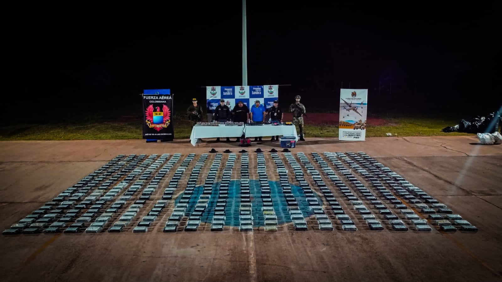 Contundente golpe al narcotráfico en Cravo Norte Arauca: Incautada media tonelada de clorhidrato de cocaina