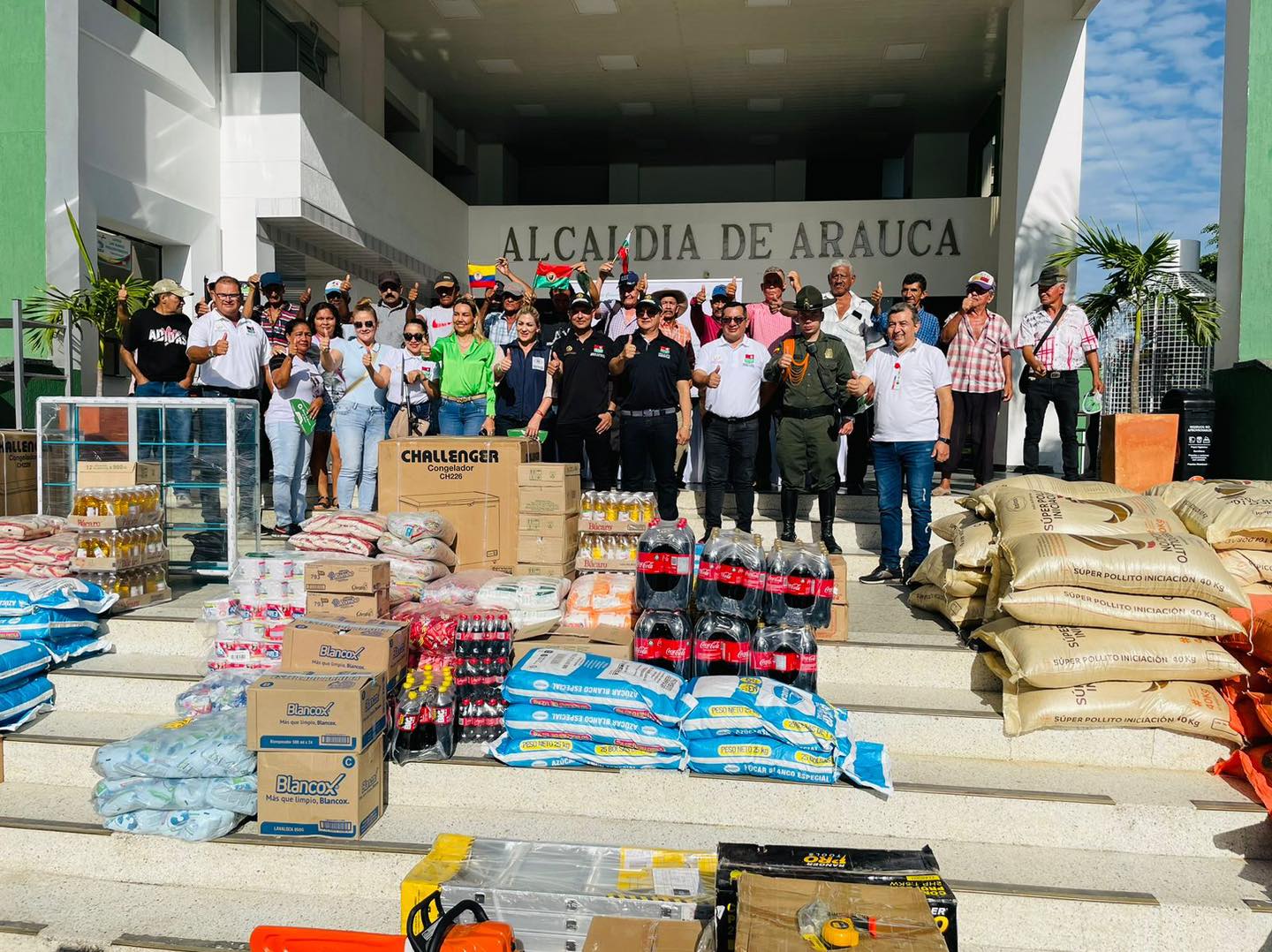 La alcaldía de Arauca, a través de la Secretaria de Agricultura, entregó proyectos productivos a las personas que se dedicaban al transporte con vehículos de tracción animal.   