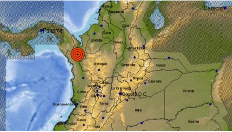 Temblor en el Pacifico colombiano: sismo de magnitud 3.8 se registró en el Chocó