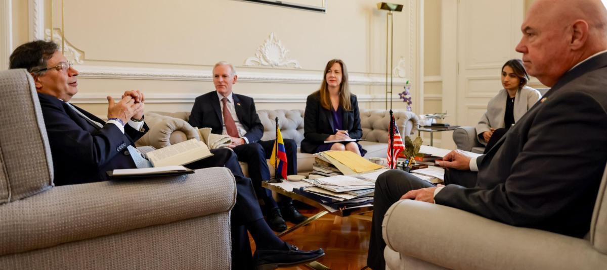 Presidente Petro se reunió en Casa de Nariño con el encargado de negocios de la embajada de Estados Unidos, John Mcnamara