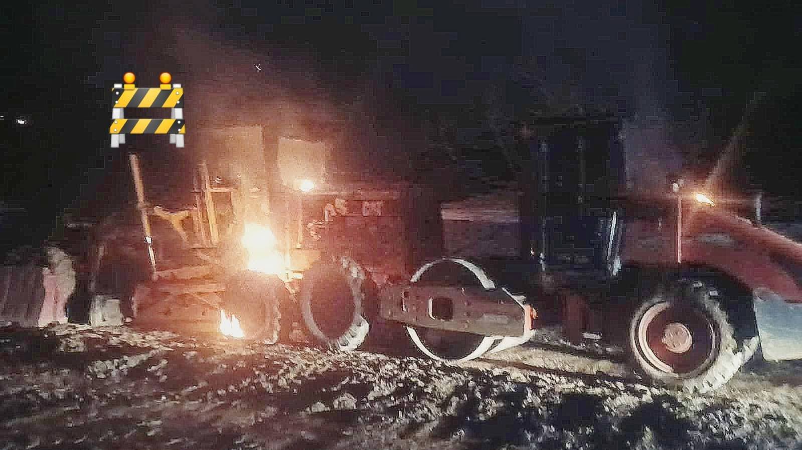 Queman maquinaria en la vía La Soberanía y afectan obra clave en Norte de Santander