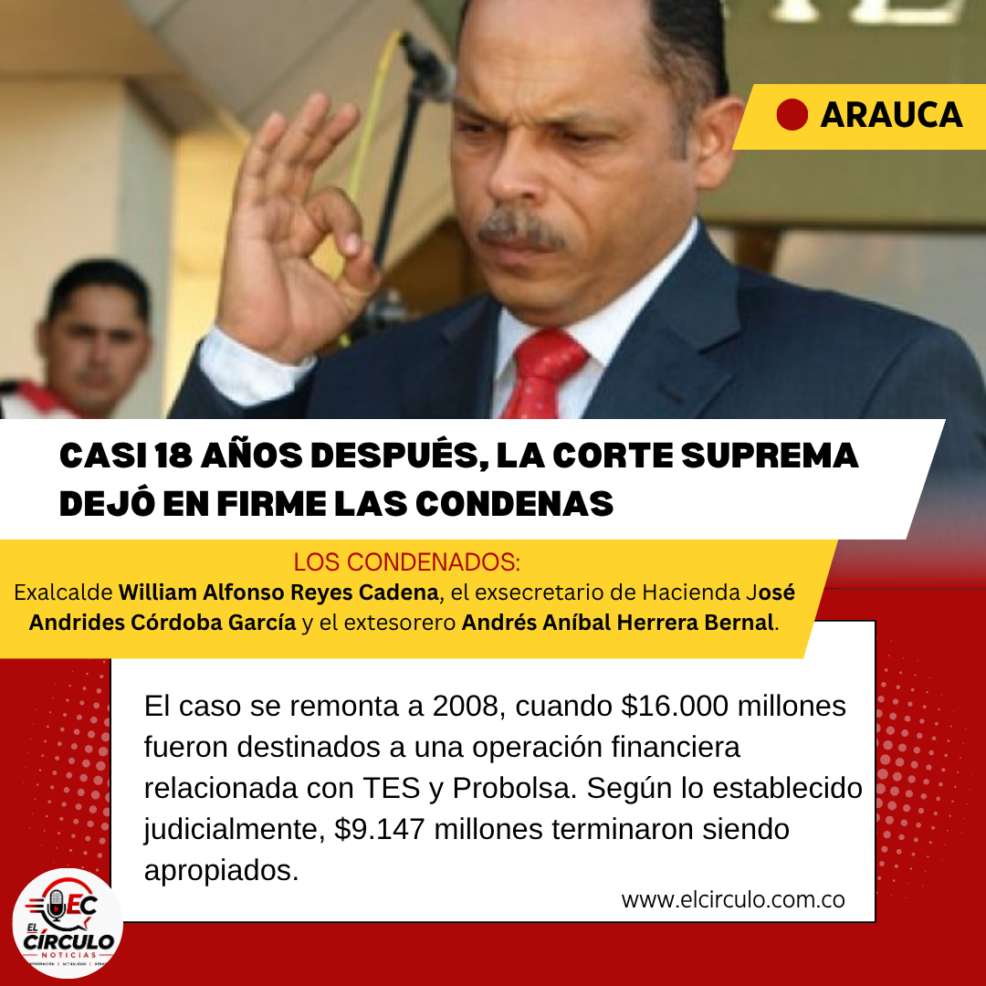 Corte Suprema dejó en firme las condenas por el caso PROBOLSA en Arauca Corte Suprema dejó en firme las condenas por el caso PROBOLSA en Arauca